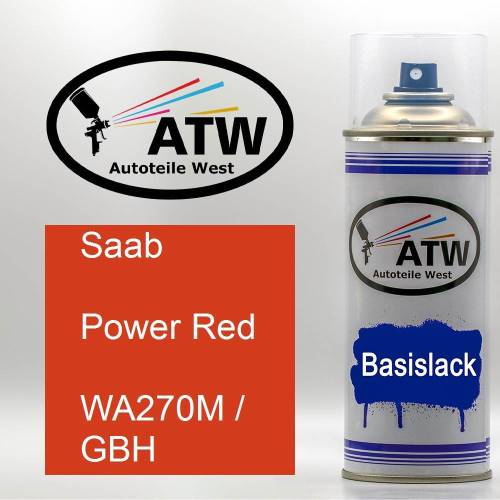 Saab, Power Red, WA270M / GBH: 400ml Sprühdose, von ATW Autoteile West.